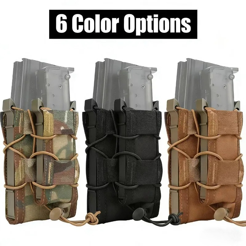 Molle Mag Pouch Double Magazine 5.56 9Mm - Taktische Magazintasche, Camouflage, Molle Magazinhalter für