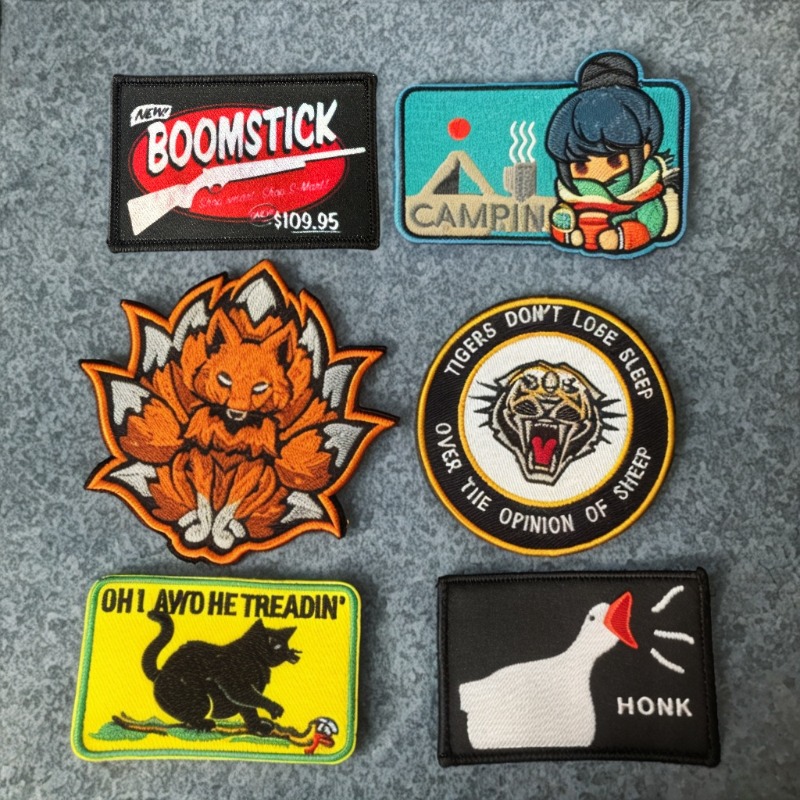 Patch Morale Tactical Military Hook Loop - Taktischer Aufnäher mit Cartoon-Tier-Motiv, Stickerei, Klettverschluss,
