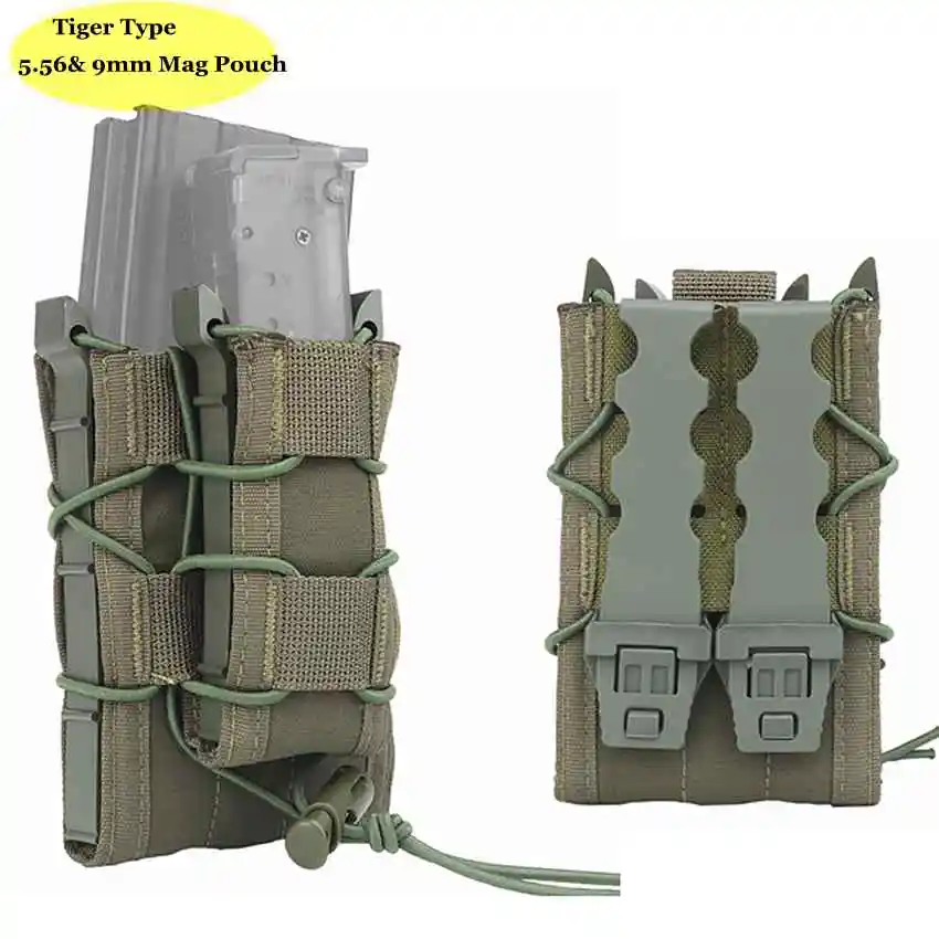 Molle Mag Pouch Double Magazine 5.56 9Mm - Taktische Molle 9mm 5.56 Doppel-Magazintasche für