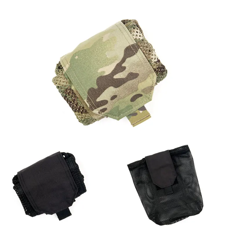 Tactical Dump Pouch Foldable Drop Bag - Taktische Drop-Dump-Tasche Airsoft Faltbare Netz-Magazintasche Multicam