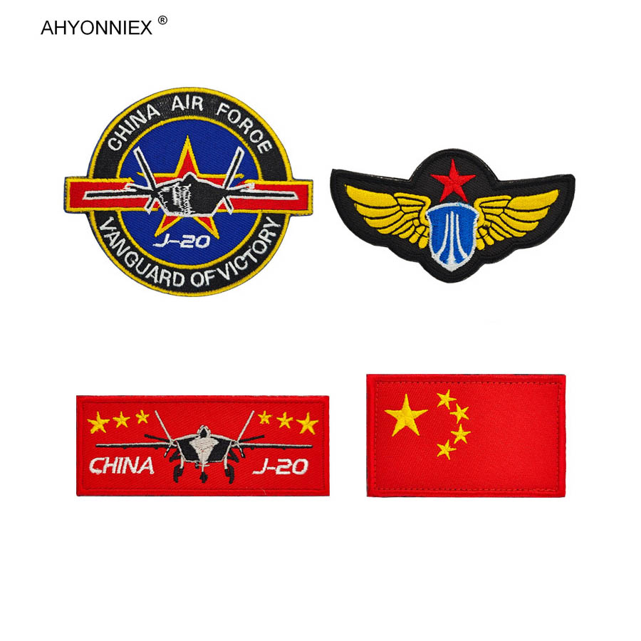 1PC 3D Stoff China J20 Flagge  – Patch Morale Tactical Military Hook Loop Bewertung und Preis