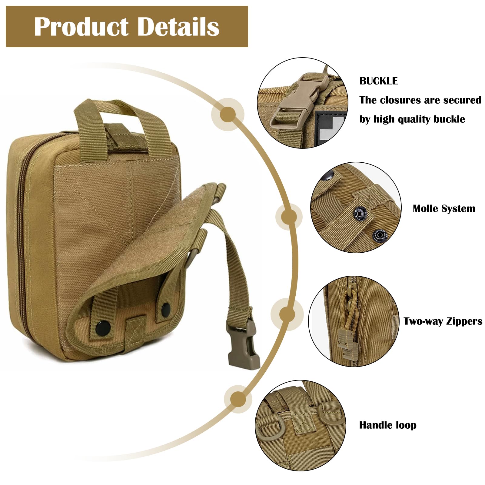Erste-Hilfe-Tasche Leer, Molle – Tactical Med Kit Pouch Ifak Rip Away Bewertung und Preis