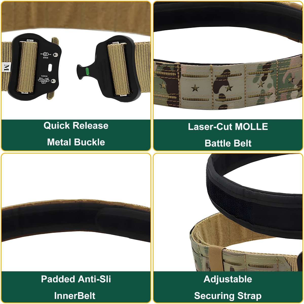 Militärischer taktischer Gürte – Tactical Combat Belt Quick Release Buckle Bewertung und Preis
