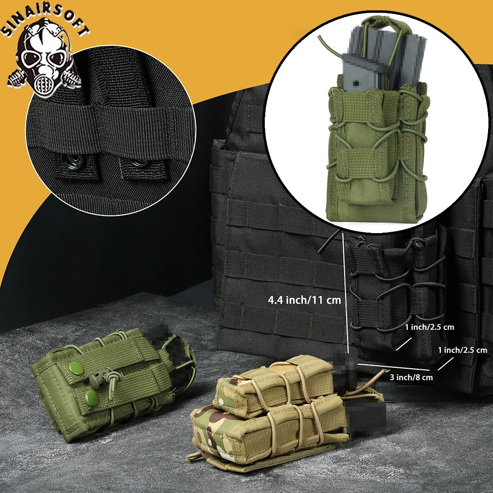 Taktische Molle 5.56 7.62 9MM  – Molle Mag Pouch Double Magazine 5.56 9Mm Bewertung und Preis